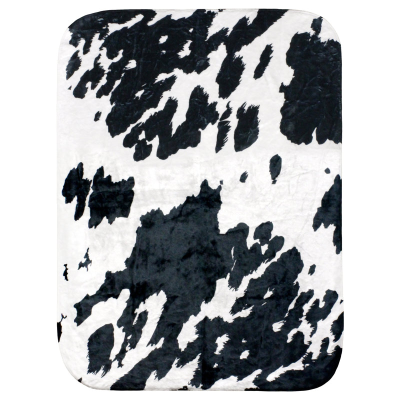  Jeté de vache, Noir, L 42 po x L 60 po