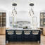 5-Light Cluster Pendant Lamp With Hammered Glass-124527527