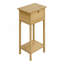 Table d'appoint, table de bout, table de chevet, table d'appoint, tiroir de rangement, chambre à coucher, salon, stratifié naturel à 2 niveaux
