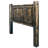 Big Sky Collection Blackstone Panel Headboard w/ Forged Iron Accents, Full - Jacobean Stain and Clear Lacquer Finish-120271136-120271135