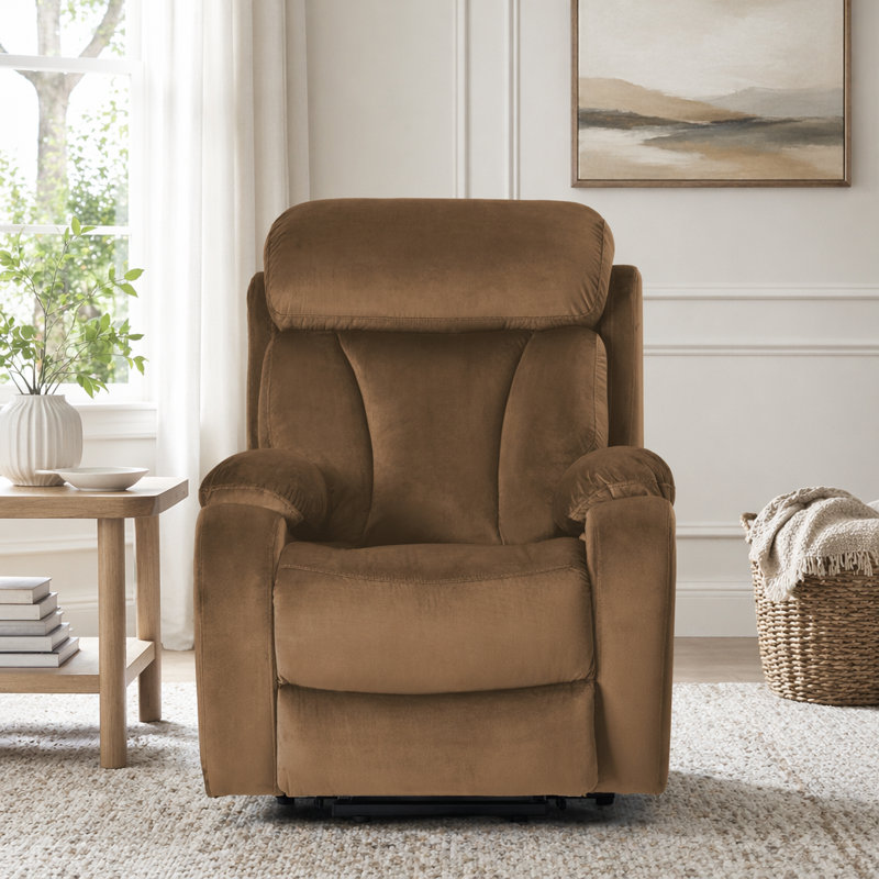 Fauteuil inclinable électrique Power Lift, Velvet, Brun
