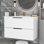 Meuble-lavabo de salle de bain avec lavabo en céramique - Meuble-lavabo mural flottant cannelé avec tiroirs