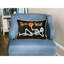 Coussin décoratif en velours squelette Trick Or orate - Décoration lombaire d'Halloween
