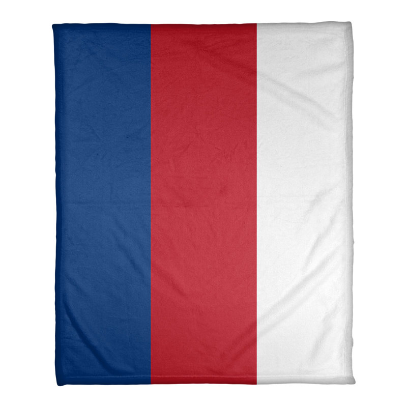 Quilted Throw Blanket, Texas Baseball, 60" W x 80" L, Royal Blue/Red/White