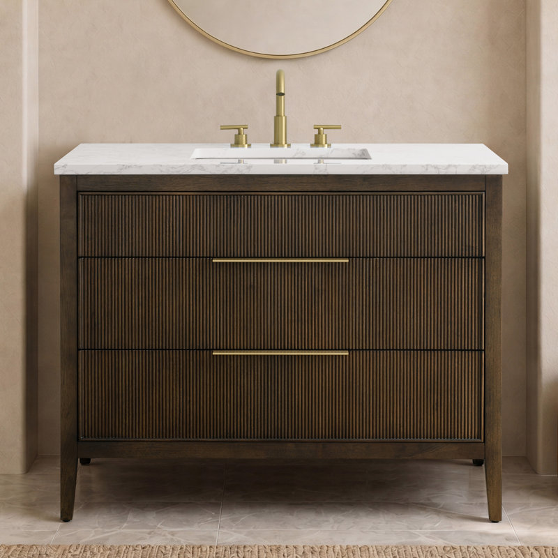 Emma 42" W Single Vanity, Chestnut Brown