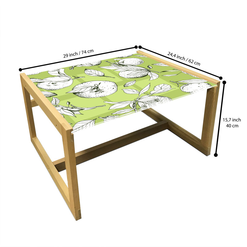 Jakeith Trestle Coffee Table, 40cm H x 74cm W x 62cm D