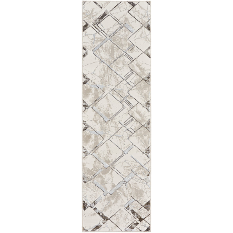 Besarta Geometric Indoor Rug, Runner 2'3'' x 7'6''