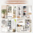 72-Inch, Metal Cabinet, Kitchen, White, Adjustable Shelves, Stainless Steel Frame, Freestanding, Use, Magnetic , Scratch- Features