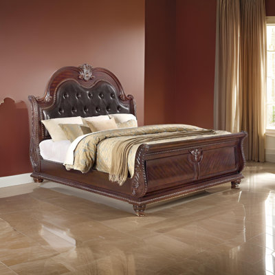 Ejner Vegan Leather Platform Bed