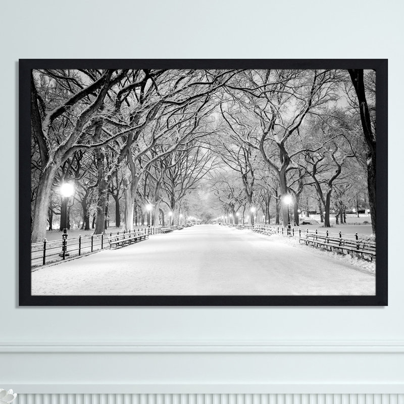 « winter park », reproduction de photo encadrée, H 27,5 po x l 39,5 po x P 0,75 po