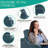 Modern Accent Chairs Set Of 2 Upholstered Reading Chair For Bedroom With Side Pockets Comfy Living Room Chairs Living Room Armchair For Office, Apartment (Blue Chenille)-1614031669