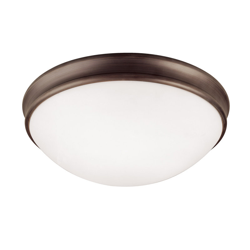 Plafonnier encastré 2 lumières 12,5 po BRUSS, Bronze huilé