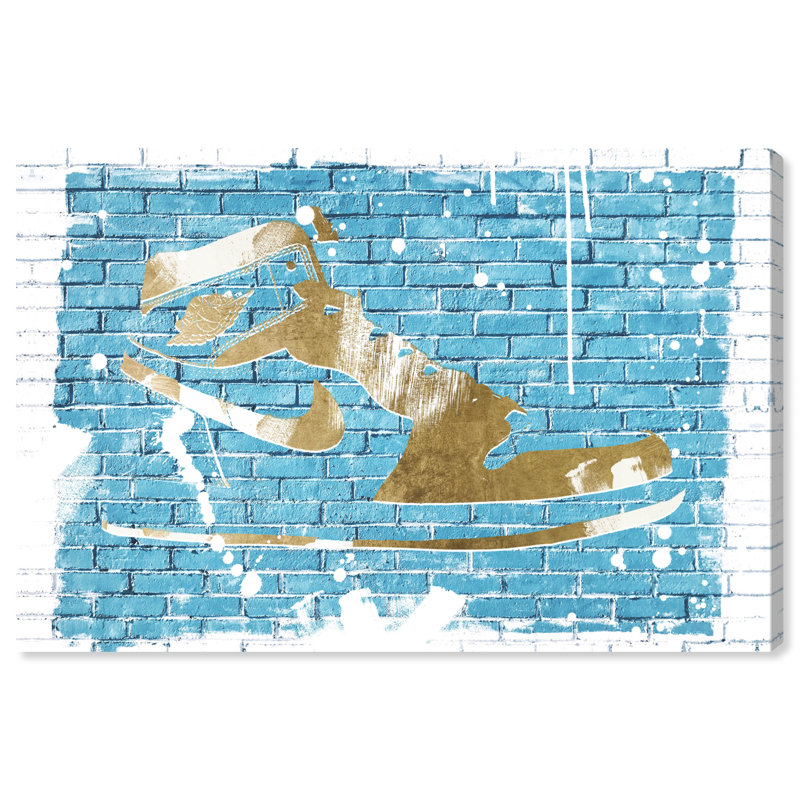 Stylish Sneaker Graffiti - Impression sur toile, Toile tendue, H 20 po x l 30 po