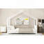 Lit plateforme simple en métal, blanc