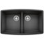 Performa Silgranit 33" 50/50 Double Bowl Undermount Kitchen Sink - Anthracite