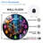 Modern Landscape Wall Clock with Colorful LED Lights(1) Art - 12'' Modern Glass Wall Clock