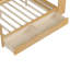 Lit de jour double en bois avec tablettes de rangement, lit multifonctionnel avec deux tiroirs de rangement et bureau d'étude-553096994