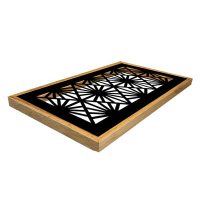 Magnetic Metal Flush Register. Duct Opening 4x10 (overall 7x13) - Sunburst Design