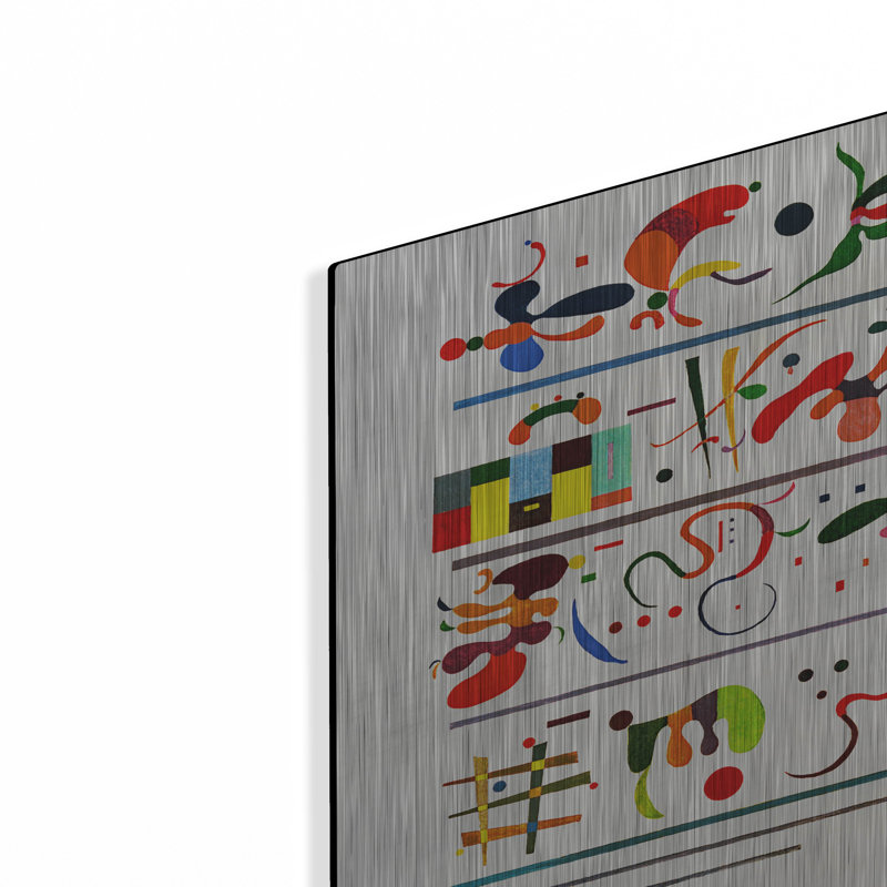 Ivy Bronx «Succession» par Wassily Kandinsky, art mural en métal, H 16 po x l 24 po