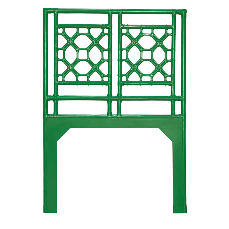 Lit standard à dossier en treillis, Simple TG, Vert vif
