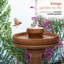 Fontaine de bain d'oiseau en fibre de verre avec lumière Polk