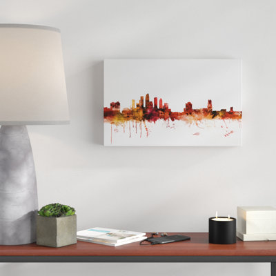 « tampa floride horizon red », impression sur toile tendue