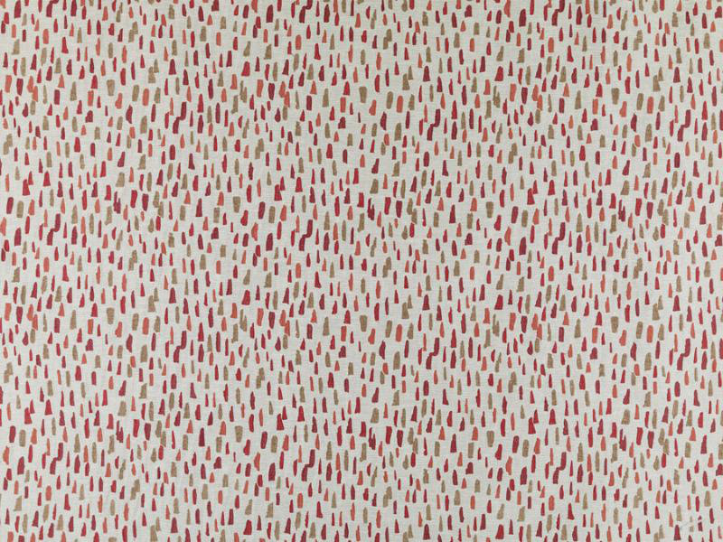 Tissu runes ii Laura Kirar, Rouge / Corail