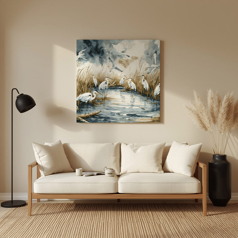 Art mural en métal Coastal Seabird Sanctuary, H 96 po x l 96 po x P 0,05 po