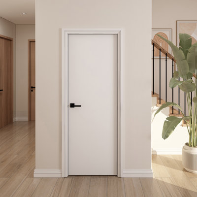 28"x80" Flush White Primed Hollow Core Composite Interior Molded Door Slab