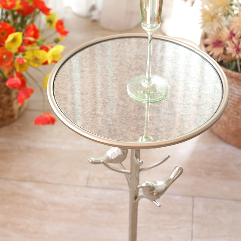 Table d'appoint antique avec miroir