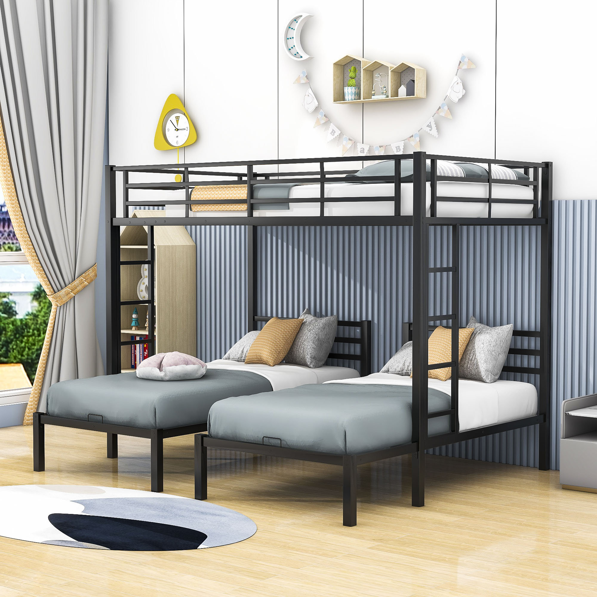 Isabelle & Max™ Keneisha Full over Twin and Twin Triple Bunk Bed with