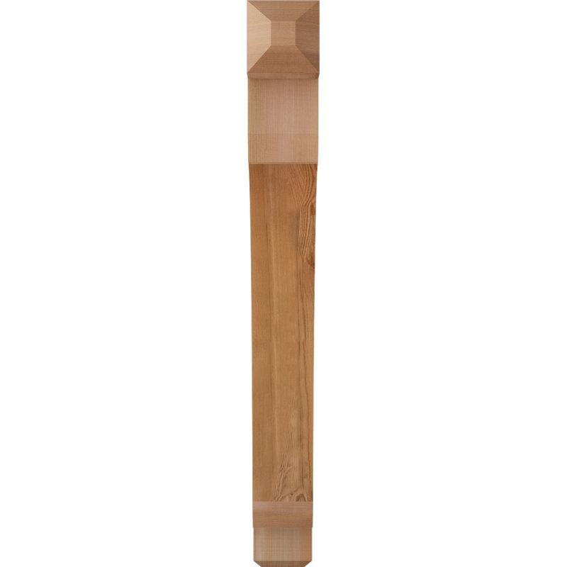 H Support en bois / corbeau, Western Red Cedar (Smooth), H 36 po x l 3,5 po x P 28 po