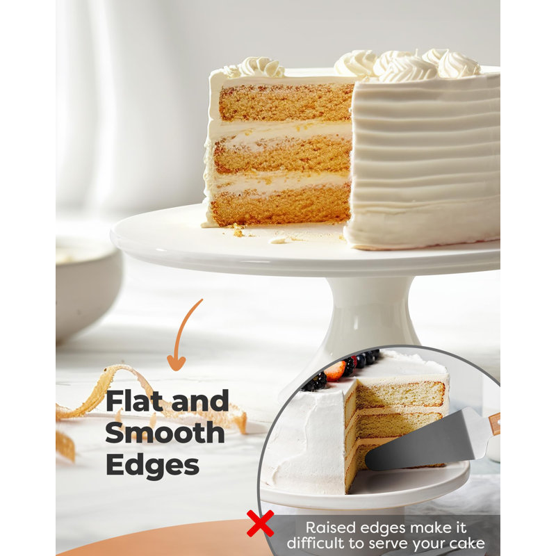 White Porcelain Tiered Cake Stand for Desserts, 12 x 12 Inches