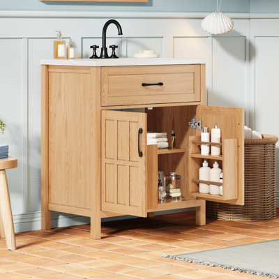 Meuble-lavabo simple 30 po avec plateau en résine