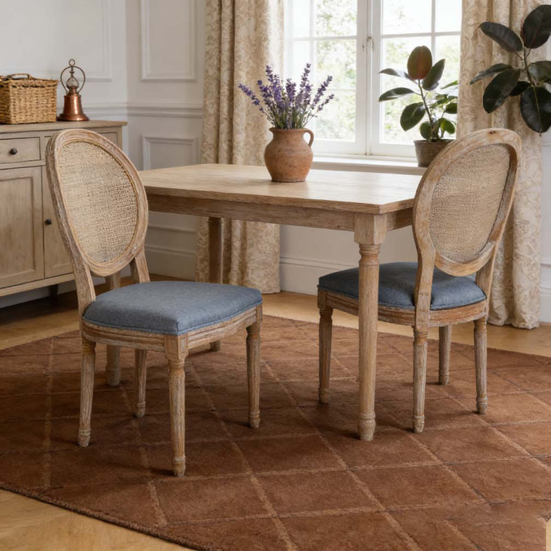 Chaise de salle à manger, Bleu clair
