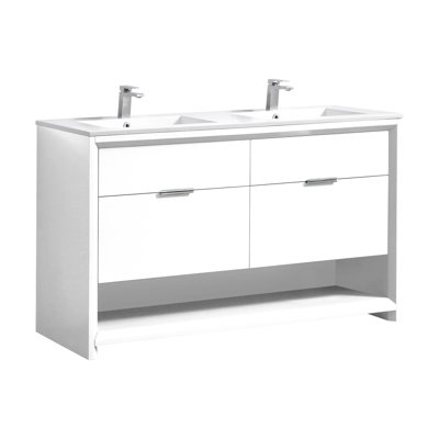 Ensemble de meuble-lavabo double 60 po