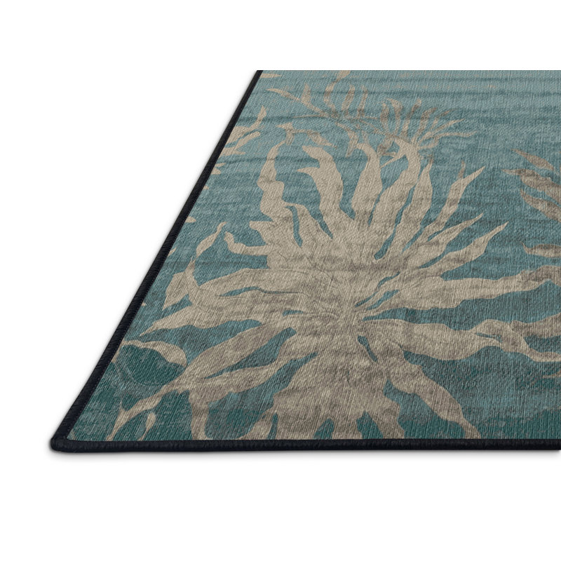 Machine Washable Gray Area Rug, Rectangle 6' x 9'