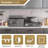 12-Glass Wine Glasses Storage Case Stemware in Grey 2-Pack