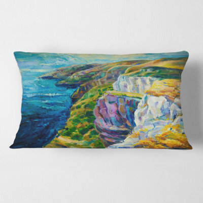 Housse et insert de coussin rectangulaire Cliff by the Ocean II