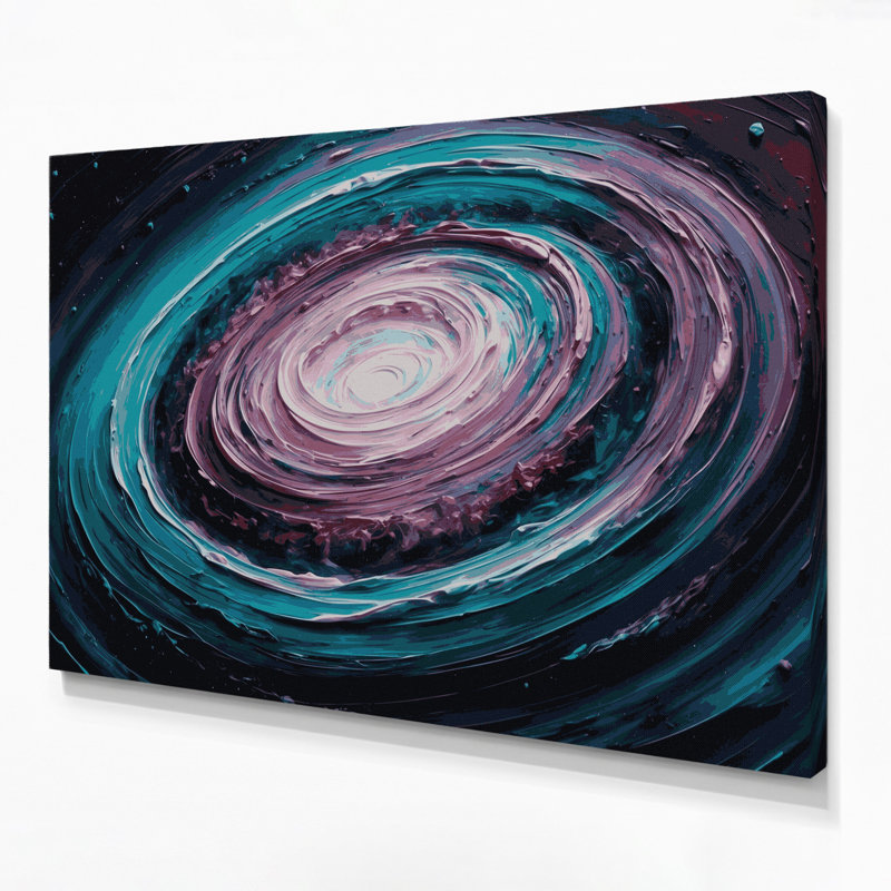 «Space Ring», art mural gris sur toile