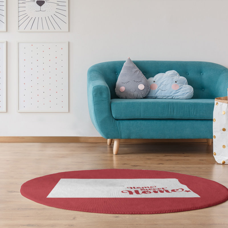 Tapis de poly-chenille pour la maison, Rond 5 pi