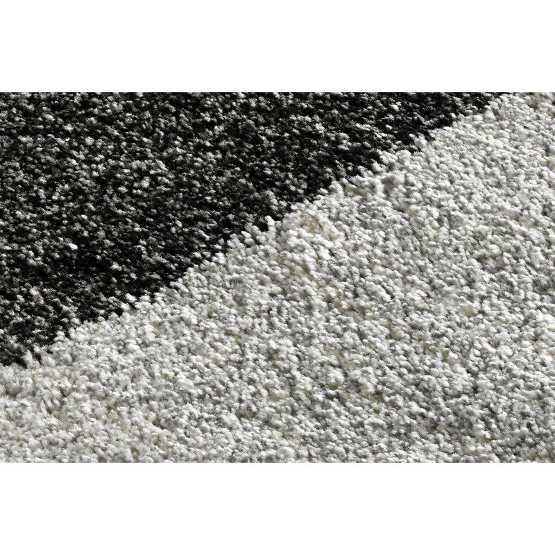 Backman Geometric Shag Area Rug, Rectangular 65 x 130cm