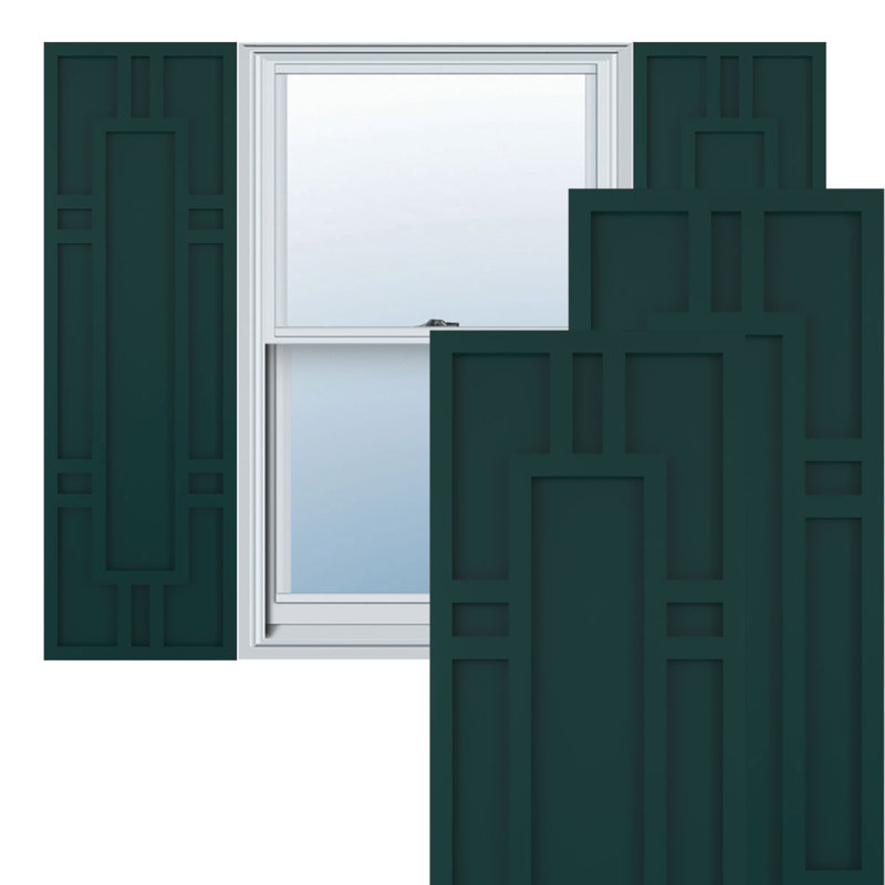 Volets en PVC True Fit Hastings, Vert thermique, 18", 37"