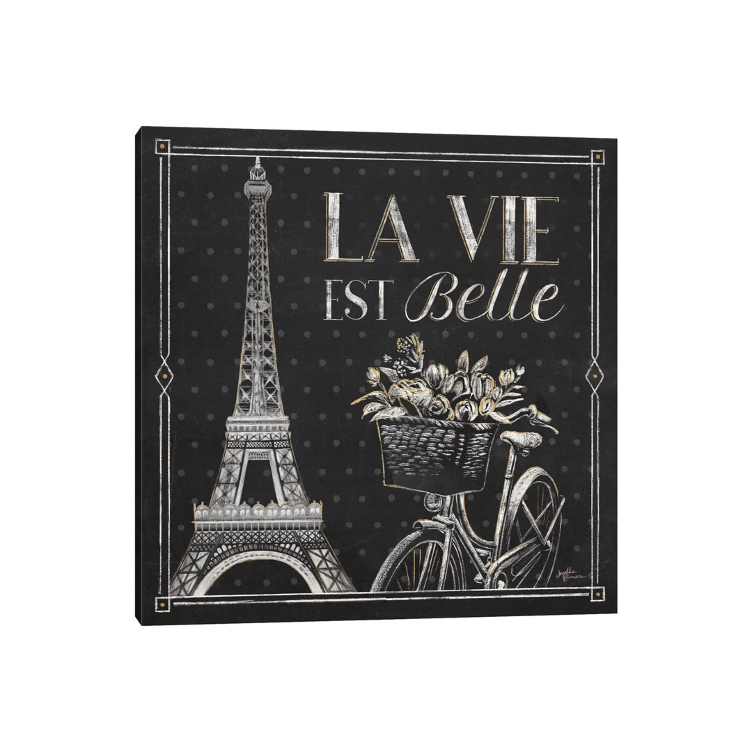 Vive Paris VI by Janelle  - Wrapped Canvas Typography