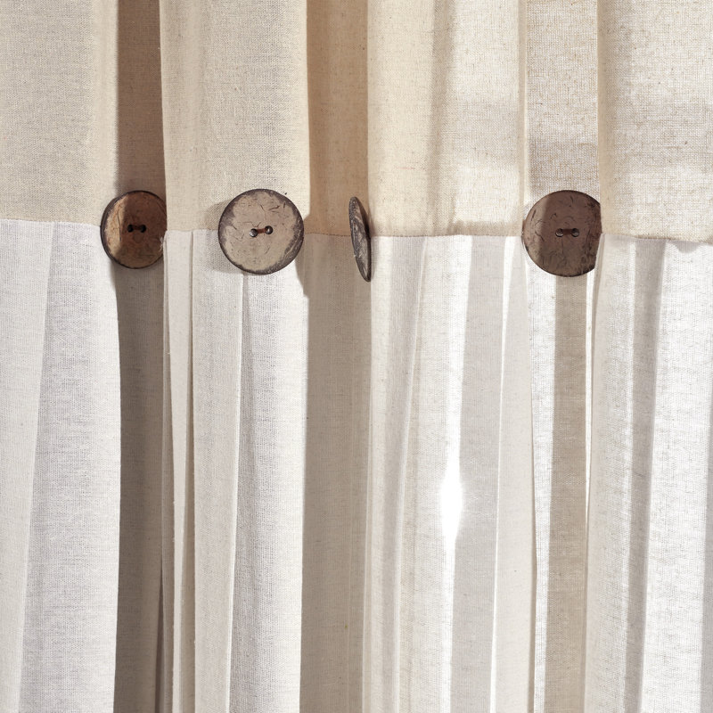 Panneau de rideau simple semi-diaphane avec passe-tringle Beckham, Lin, L 40 po x L 45 po