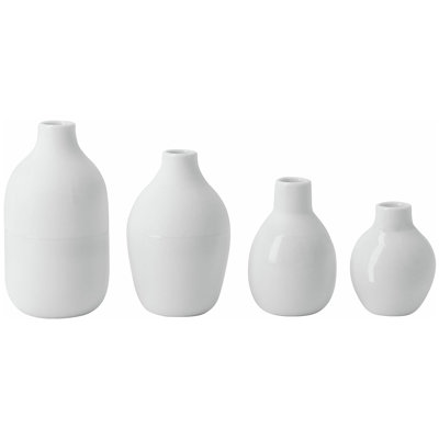 Mini vases deux tons - ensemble de 4 - blanc