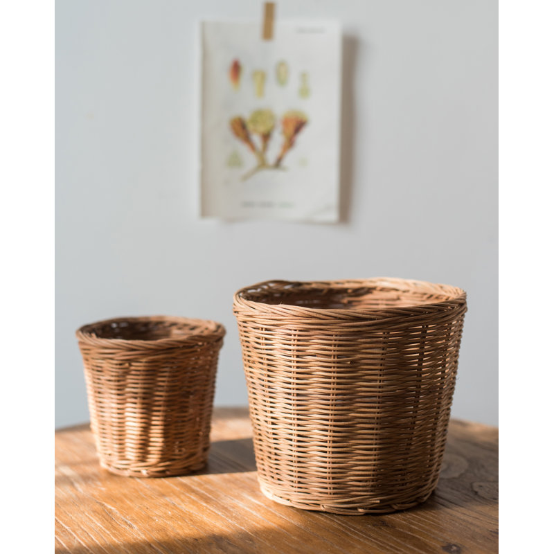 August Grove® Wicker Basket, 6" H x 5" W x 5" D