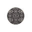 Tapis noir lavable floral à base tissée-1315098966
