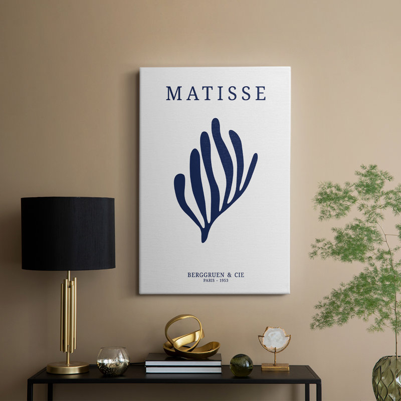Matisse CDX III, reproduction d'art encadrée Cavas, H 18 po x l 12 po, Bleu