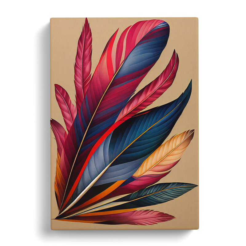 Awe Inspiring Feathers - Wrapped Canvas, 76cm H x 50cm W x 3cm D